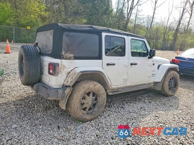 Trzecie zdjęcie samochodu z tyłu: 2018 JEEP WRANGLER UNLIMITED SAHARA VIN:1C4HJXEG8JW250373 - miniatura