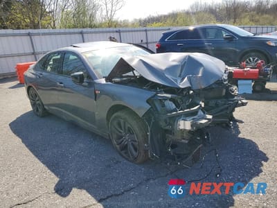 Czwarte zdjęcie samochodu z boku: 2021 ACURA TLX TECH A VIN:19UUB6F50MA007081 - miniatura