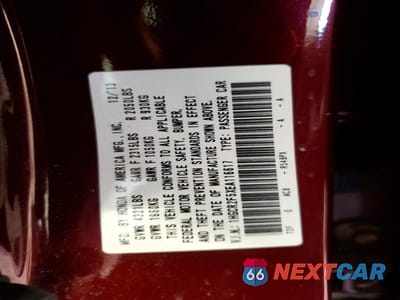 Zdjęcie 13 z 13 samochodu: 2014 HONDA ACCORD SPORT VIN:1HGCR2F5XEA116617 - miniatura
