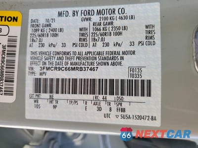 Zdjęcie 14 z 14 samochodu: 2021 FORD BRONCO SPORT OUTER BANKS VIN:3FMCR9C66MRB37467 - miniatura