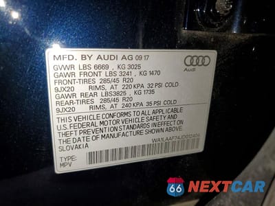 Zdjęcie 14 z 14 samochodu: 2018 AUDI Q7 PREMIUM PLUS VIN:WA1LAAF74JD012404 - miniatura