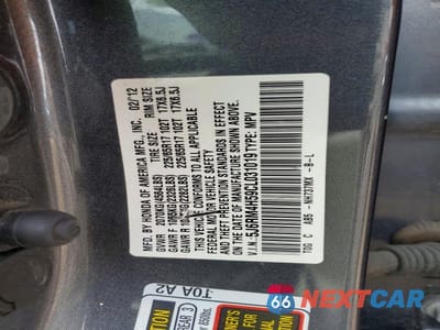 Zdjęcie 12 z 12 samochodu: 2012 HONDA CR-V EX VIN:5J6RM4H59CL031019 - miniatura