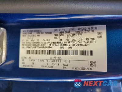Zdjęcie 13 z 13 samochodu: 2019 FORD ESCAPE S VIN:1FMCU0F70KUB00676 - miniatura