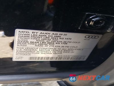 Zdjęcie 13 z 13 samochodu: 2021 AUDI Q7 PREMIUM VIN:WA1AXAF70MD015293 - miniatura