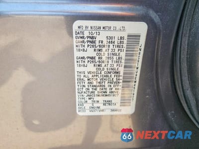 Zdjęcie 14 z 14 samochodu: 2014 INFINITI QX70 BASE VIN:JN8CS1MU9EM451927 - miniatura