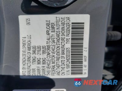 Zdjęcie 12 z 12 samochodu: 2025 HONDA CIVIC SPORT VIN:19XFL2H82SE032675 - miniatura
