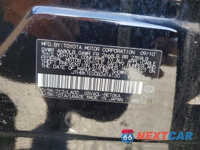 Zdjęcie 13 z 13 samochodu: 2011 LEXUS ES 350 VIN:JTHBK1EG0B2416120 - miniatura