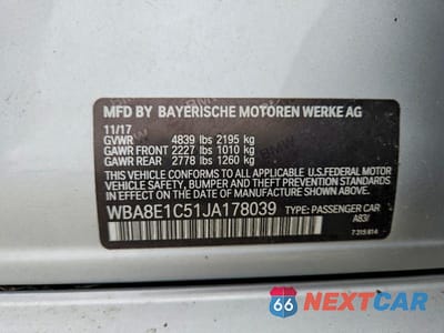 Zdjęcie 12 z 12 samochodu: 2018 BMW 330E VIN:WBA8E1C51JA178039 - miniatura