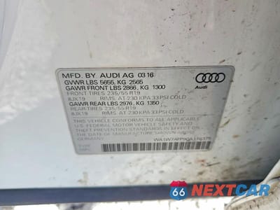 Zdjęcie 14 z 14 samochodu: 2016 AUDI Q5 PRESTIGE S-LINE VIN:WA1W7AFP9GA116375 - miniatura
