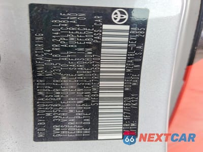 Zdjęcie 13 z 13 samochodu: 2024 TOYOTA COROLLA LE VIN:5YFB4MDE7RP166707 - miniatura