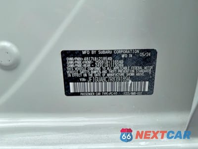 Zdjęcie 10 z 10 samochodu: 2024 SUBARU IMPREZA VIN:JF1GUABC7R8391894 - miniatura