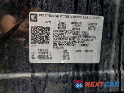 Zdjęcie 13 z 13 samochodu: 2024 CHEVROLET EQUINOX PREMIER VIN:3GNAXXEG0RL350038 - miniatura