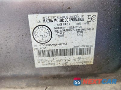 Zdjęcie 12 z 12 samochodu: 2009 MAZDA 6 I VIN:1YVHP81A095M22638 - miniatura