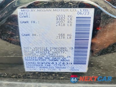 Zdjęcie 12 z 12 samochodu: 2023 NISSAN ALTIMA 2.5 SR VIN:1N4BL4CW5PN412439 - miniatura