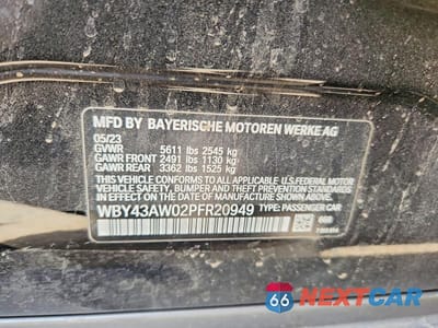 Zdjęcie 12 z 12 samochodu: 2023 BMW I4 EDRIVE 35 VIN:WBY43AW02PFR20949 - miniatura