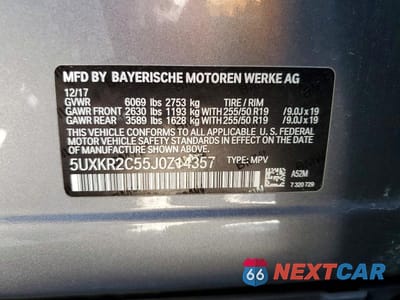 Zdjęcie 13 z 13 samochodu: 2018 BMW X5 SDRIVE35I VIN:5UXKR2C55J0Z14357 - miniatura