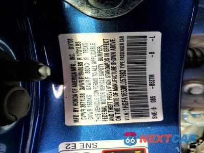 Zdjęcie 12 z 12 samochodu: 2008 HONDA CIVIC LX VIN:1HGFA16538L057983 - miniatura