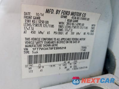 Zdjęcie 12 z 12 samochodu: 2015 FORD F350 SUPER DUTY VIN:1FT7W3AT8FEB95218 - miniatura