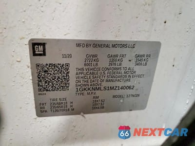 Zdjęcie 12 z 12 samochodu: 2021 GMC ACADIA SLT VIN:1GKKNMLS1MZ140062 - miniatura