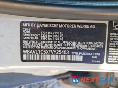 Zdjęcie 13 z 13 samochodu: 2015 BMW X1 XDRIVE28I VIN:WBAVL1C5XFVY25403 - miniatura