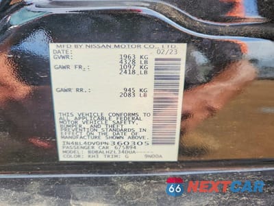 Zdjęcie 12 z 12 samochodu: 2023 NISSAN ALTIMA SL VIN:1N4BL4DV0PN360305 - miniatura