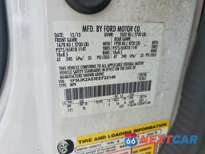 Zdjęcie 13 z 13 samochodu: 2014 FORD EXPEDITION EL LIMITED VIN:1FMJK2A53EEF22146 - miniatura