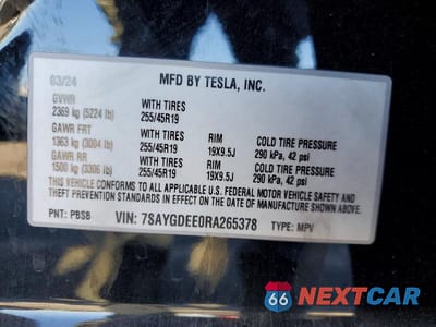 Zdjęcie 13 z 13 samochodu: 2024 TESLA MODEL Y VIN:7SAYGDEE0RA265378 - miniatura
