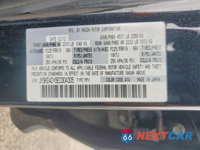 Zdjęcie 13 z 13 samochodu: 2014 MAZDA CX-5 VIN:JM3KE4DY6E0304305 - miniatura