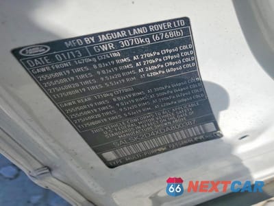 Zdjęcie 13 z 13 samochodu: 2013 LAND ROVER RANGE ROVER SPORT HSE LUXURY VIN:SALSK2D4XDA800387 - miniatura