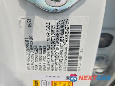 Zdjęcie 12 z 12 samochodu: 2023 HONDA ACCORD HYBRID SPORT VIN:1HGCY2F55PA064884 - miniatura
