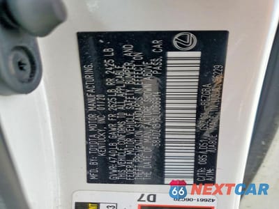 Zdjęcie 12 z 12 samochodu: 2020 LEXUS ES 350 VIN:58ADZ1B16LU066914 - miniatura