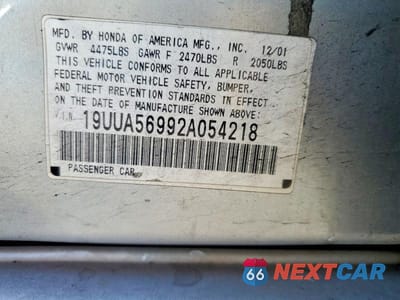Zdjęcie 12 z 12 samochodu: 2002 ACURA 3.2TL TYPE-S VIN:19UUA56992A054218 - miniatura