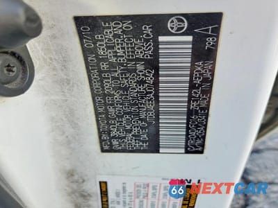 Zdjęcie 12 z 12 samochodu: 2010 TOYOTA COROLLA LE VIN:JTDBU4EE3AJ074842 - miniatura