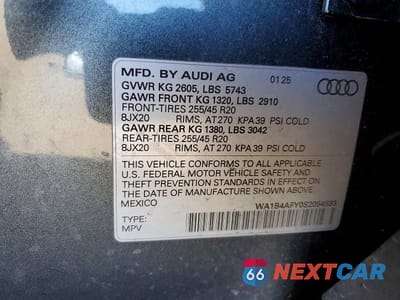 Zdjęcie 13 z 13 samochodu: 2025 AUDI SQ5 PREMIUM PLUS VIN:WA1B4AFY0S2054593 - miniatura