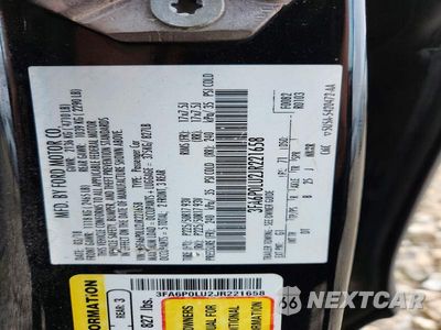 Zdjęcie 12 z 12 samochodu: 2018 FORD FUSION SE HYBRID VIN:3FA6P0LU2JR221658 - miniatura