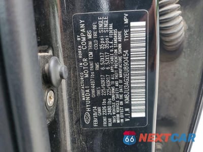 Zdjęcie 13 z 13 samochodu: 2014 HYUNDAI TUCSON SE VIN:KM8JU3AG2EU890454 - miniatura