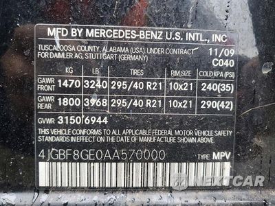 Zdjęcie 13 z 13 samochodu: 2010 MERCEDES-BENZ GL 550 4MATIC VIN:4JGBF8GE0AA570000 - miniatura