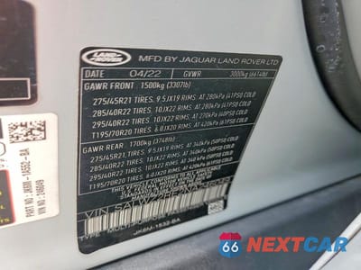 Zdjęcie 13 z 13 samochodu: 2022 LAND ROVER RANGE ROVER SPORT SVR VIN:SALWZ2RE2NA246049 - miniatura