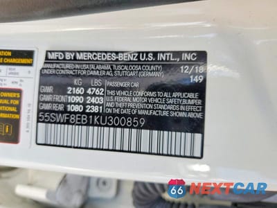 Zdjęcie 12 z 12 samochodu: 2019 MERCEDES-BENZ C300 VIN:55SWF8EB1KU300859 - miniatura