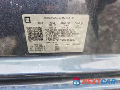 Zdjęcie 13 z 13 samochodu: 2019 CHEVROLET SILVERADO K1500 LTZ VIN:1GCUYGED5KZ153289 - miniatura