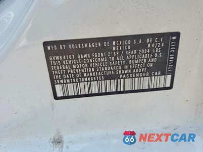 Zdjęcie 12 z 12 samochodu: 2024 VOLKSWAGEN JETTA SPORT VIN:3VWBM7BU7RM085755 - miniatura