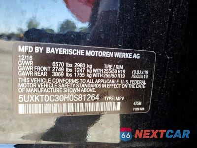 Zdjęcie 13 z 13 samochodu: 2017 BMW X5 XDR40E VIN:5UXKT0C30H0S81264 - miniatura