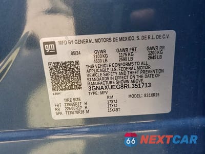 Zdjęcie 13 z 13 samochodu: 2024 CHEVROLET EQUINOX LT VIN:3GNAXUEG8RL351713 - miniatura
