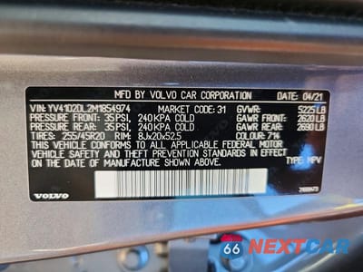 Zdjęcie 13 z 13 samochodu: 2021 VOLVO XC60 T5 INSCRIPTION VIN:YV4102DL2M1854974 - miniatura