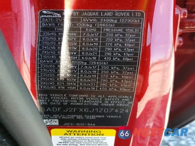Zdjęcie 13 z 13 samochodu: 2018 JAGUAR E-PACE S VIN:SADFJ2FX6J1Z07424 - miniatura