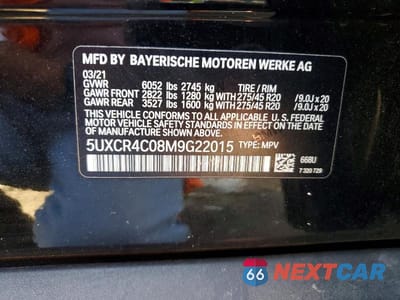 Zdjęcie 13 z 13 samochodu: 2021 BMW X5 SDRIVE 40I VIN:5UXCR4C08M9G22015 - miniatura