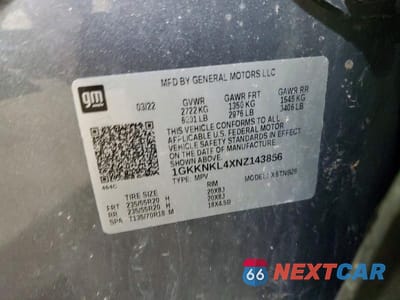 Zdjęcie 13 z 13 samochodu: 2022 GMC ACADIA SLE VIN:1GKKNKL4XNZ143856 - miniatura
