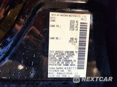 Zdjęcie 13 z 13 samochodu: 2015 NISSAN ALTIMA 2.5 S VIN:1N4AL3AP0FC419777 - miniatura