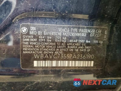 Zdjęcie 12 z 12 samochodu: 2007 BMW 328 XI SULEV VIN:WBAVC73557A236190 - miniatura