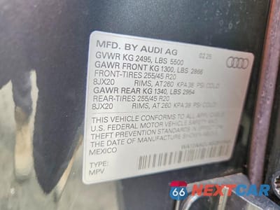 Zdjęcie 12 z 12 samochodu: 2025 AUDI Q5 PREMIUM PLUS VIN:WA12AAGU4S2010648 - miniatura
